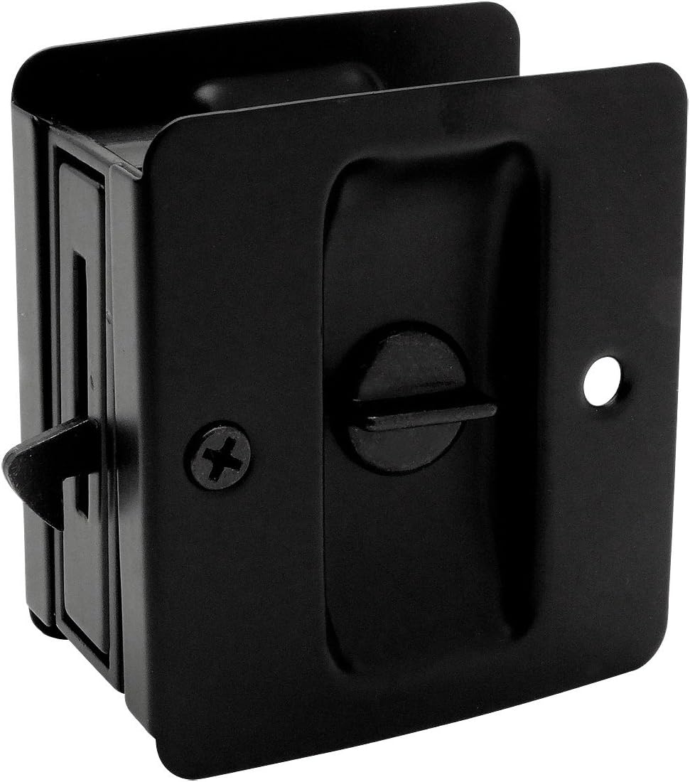 Matte Black Pocket Door Privacy Lock : 53850
