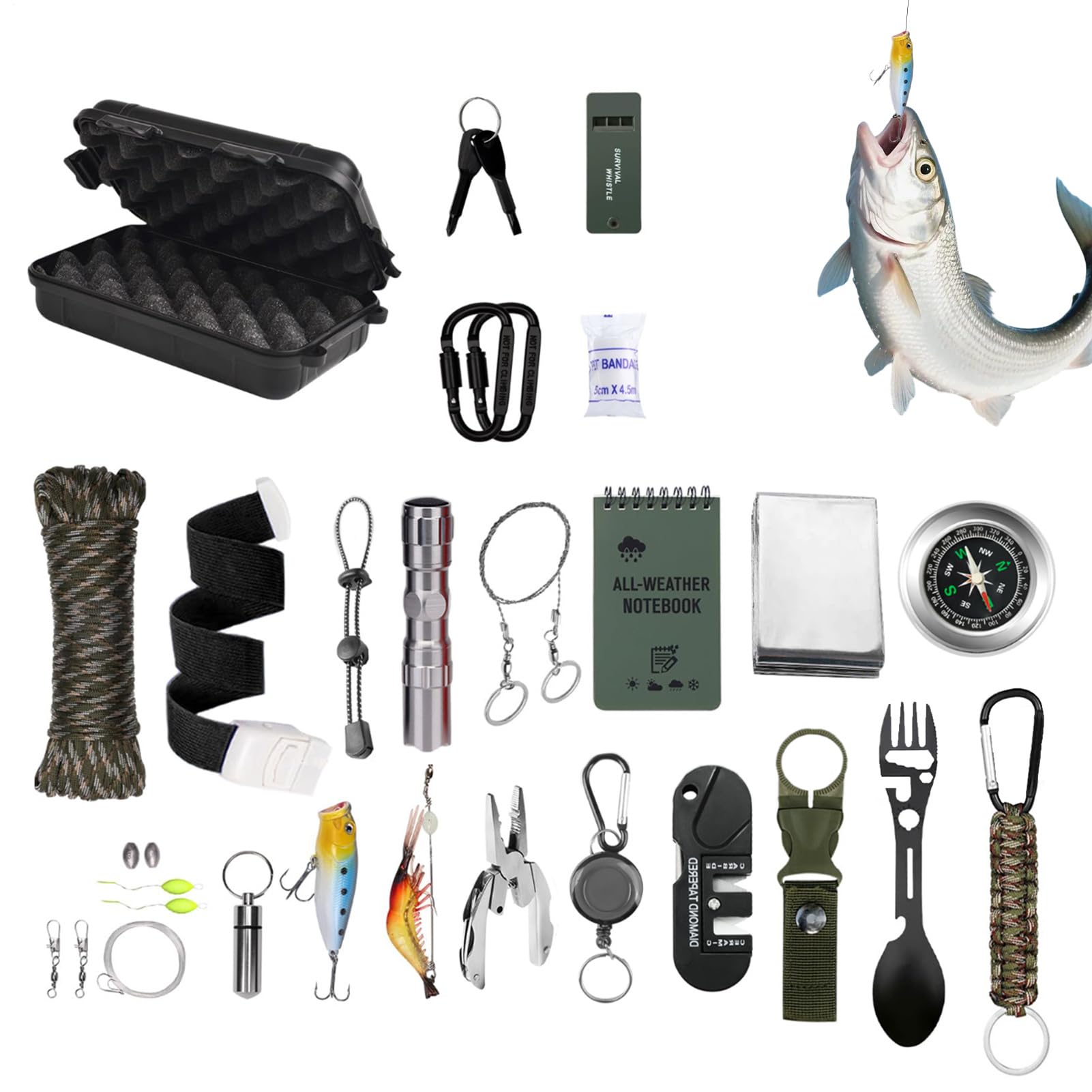 Calendario 'Avvento Conto Alla Rovescia 24 Giorni Di Cool Gadgets Di | Conto Alla Rovescia Originale Per Natale Per Famiglia Ragazzi Adulti Attivita Esterna Campeggio Pesca