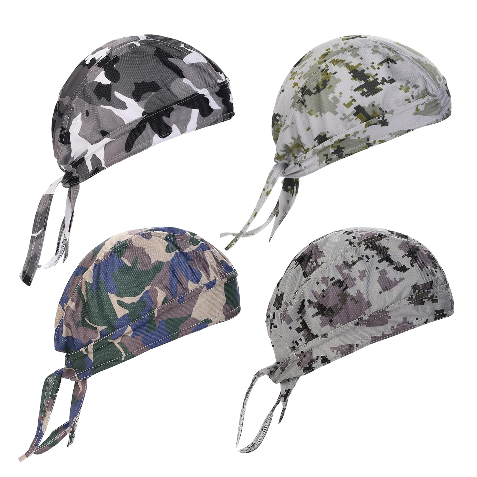 YANIKY Bandana voor heren, ademende hoofddoek, zomer, Durag, gezichtsbandana, hoofd- en nekbescherming, bandana, cap dames, multifunctionele doek, 3-in-1 elastische halsdoek, sport, bandana, hoofddoek
