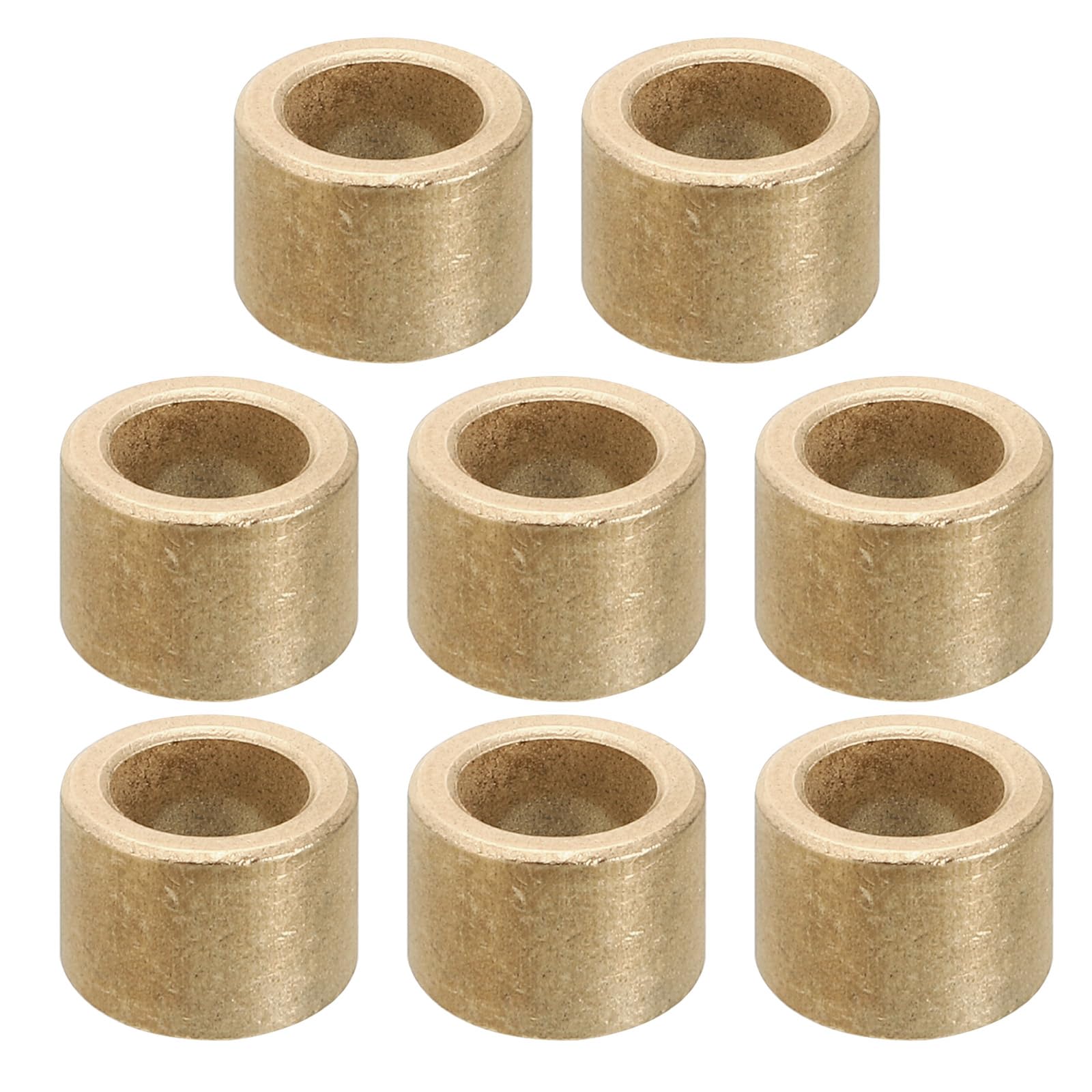 PATIKIL M8 Brass Spacers, 8 Pcs Metal Spacer Brass 8mm ID x 12mm OD x 9mm L Brass Spacers Screw Standoff for 5/16 Inch or M8 Screw