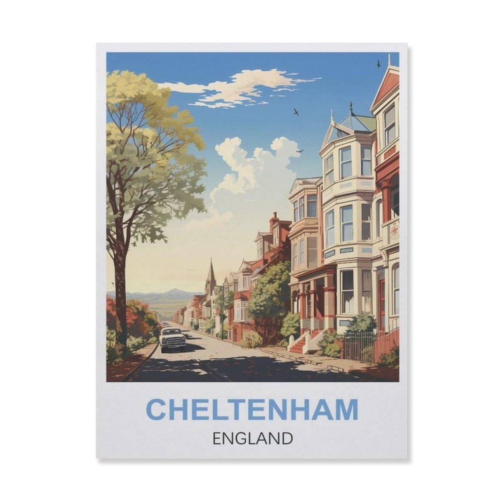 Metal Tin Sign，England Cheltenham(15x30cm）