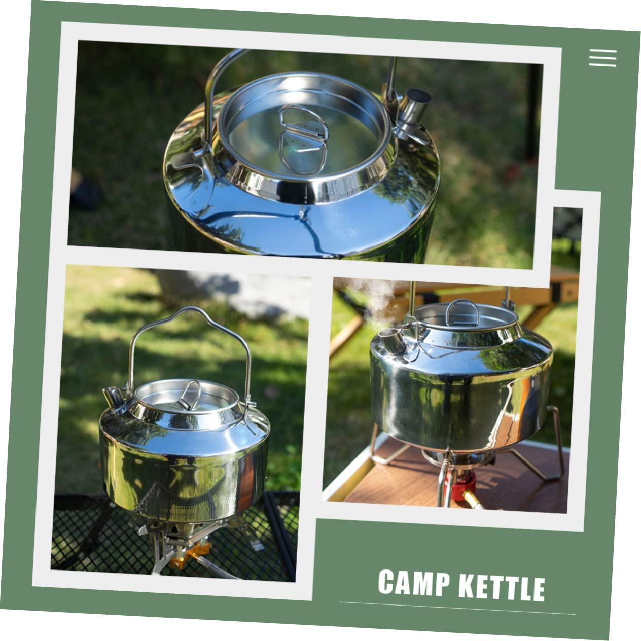 BESPORTBLE Compact Outdoor Tea Kettle Portable Water Pot Kitchen Tea Kettle for Hiking