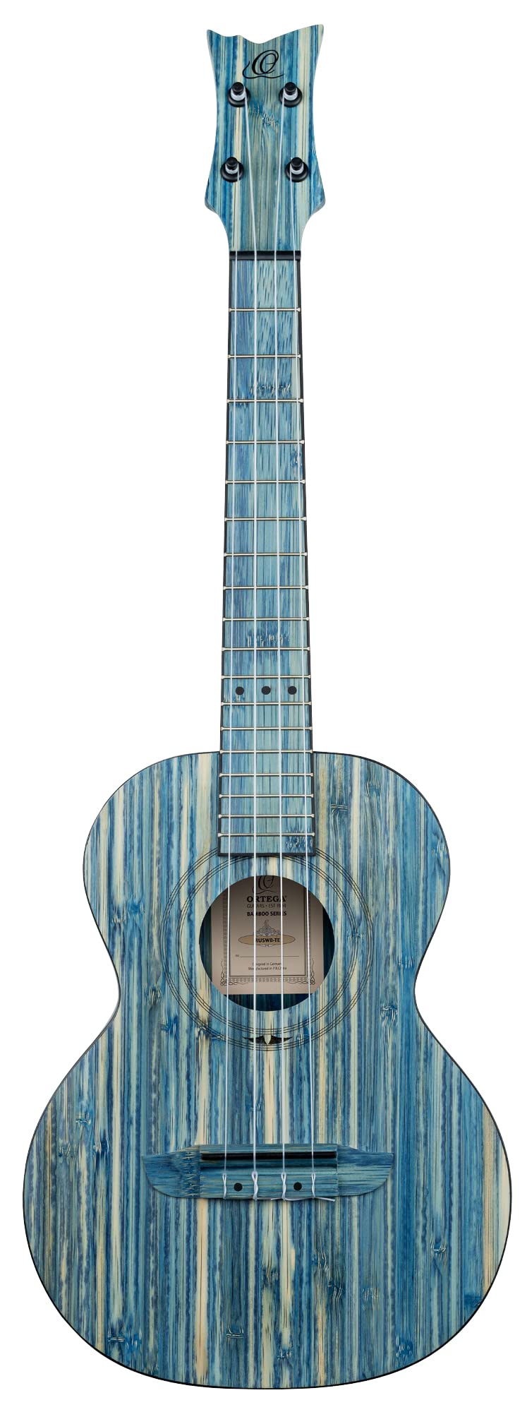 Ortega Guitars Ukulele Tenore Acustico – Bamboo Series – Gig Bag Inclusa – Bamboo, Blue (RUSWB-TE)
