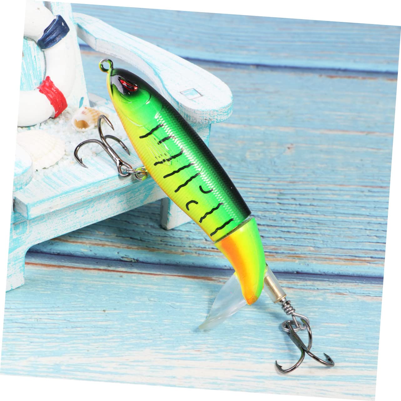 YARNOW 9 Pz Esca da Nuoto ad Esca d'Acqua Dolce Acqua salata Esche a manovella Esca per trote Esche da Pesca con Occhi 3D Esche bioniche realistiche Matita Esca Finta