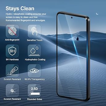 GiiYoon-3 PACK Screen Protector for Nothing CMF Phone 2 Pro Tempered Glass [HD Full Coverage] [Easy Installation] [Round Edge] [Scratch Resistant] [9H Hardness]