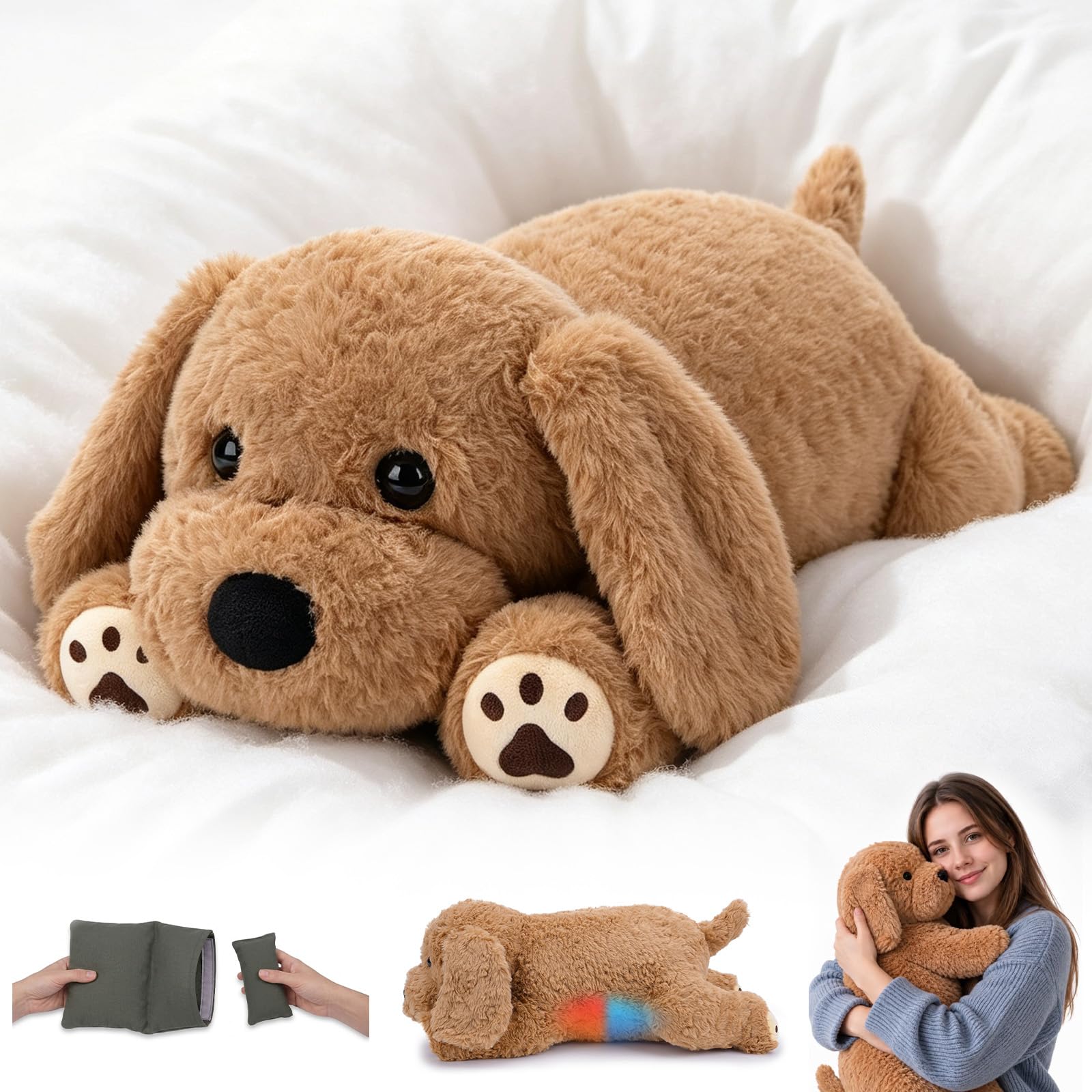 SQEQE Giant Labrador Plush Toy Large Weighted Dog Stuffed Animals 51CM
