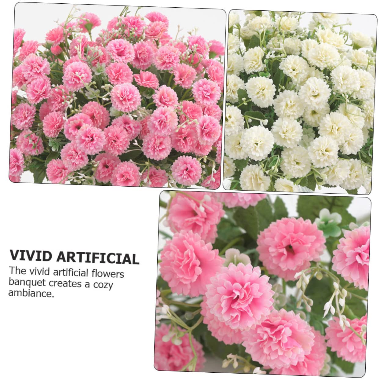 Alipis 3 Sätze Simulation Nelke Für Klein Dekorative Kunstblumen Uv Dekorationsparty Rustikale Künstliche Blüten Nupsis Hochzeitsdekoration Blume Gefälschte Blumen Seidenblume 2 Stück * 3