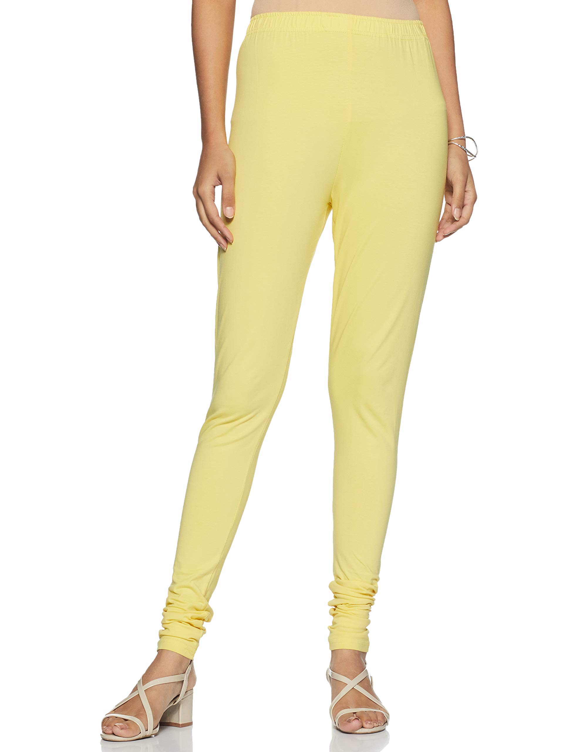 BIBA Women Solid Fitted Bottom WEAR(CORE#KL-001_Yellow_M)