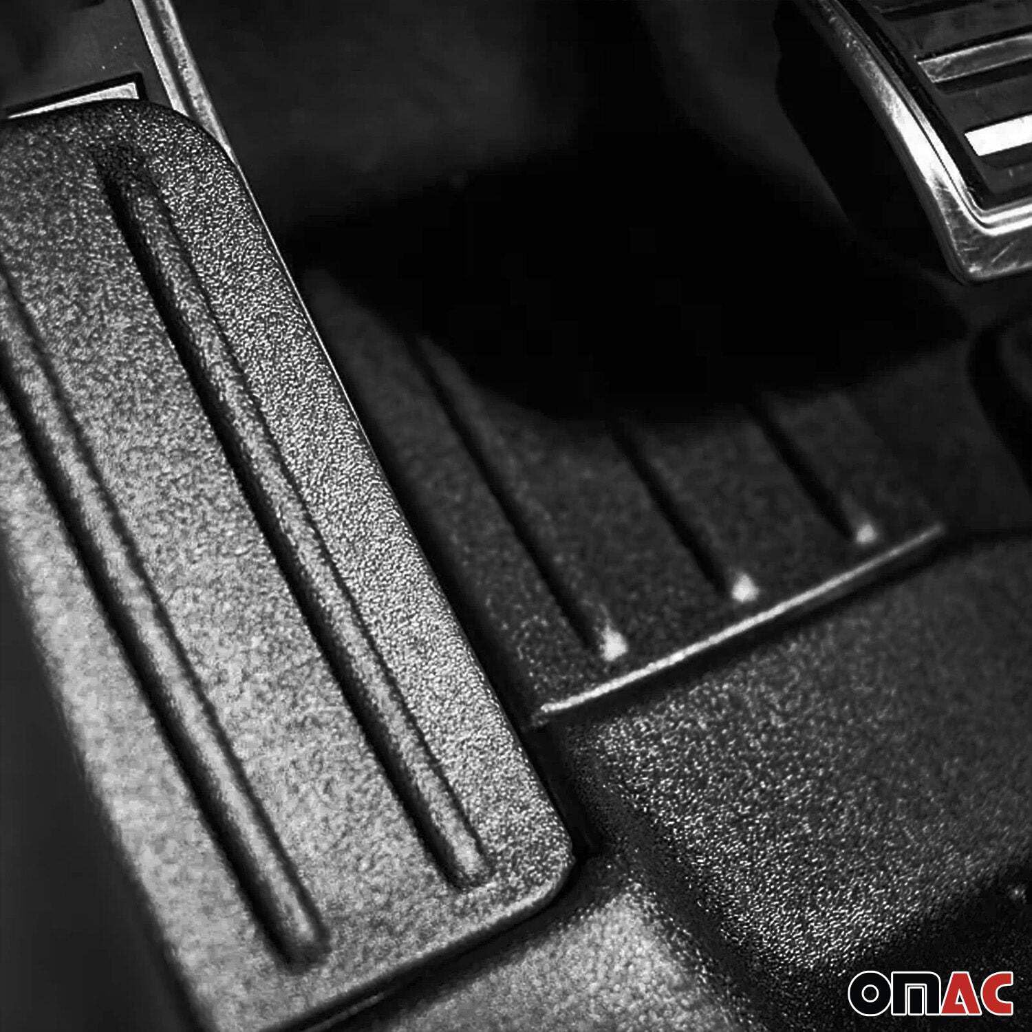 OMAC Tappetini Gomma TPE Per Peugeot 2008 2014-2019 - Set Da 4 Pezzi - Impermeabili E Antiscivolo - Nero