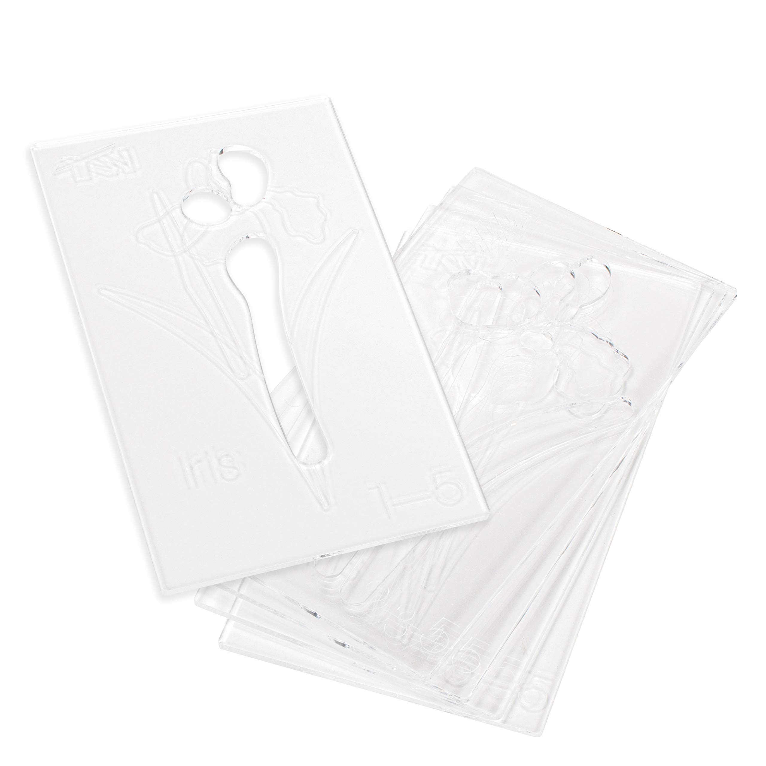 IRIS Flower - Acrylic Router Inlay Templates for Precise Wood Inlay Designs by Tarter Woodworking (MLIS) Multiple Layer Inlay System, Guaranteed to Work with Router Inlay kit, Made in USA