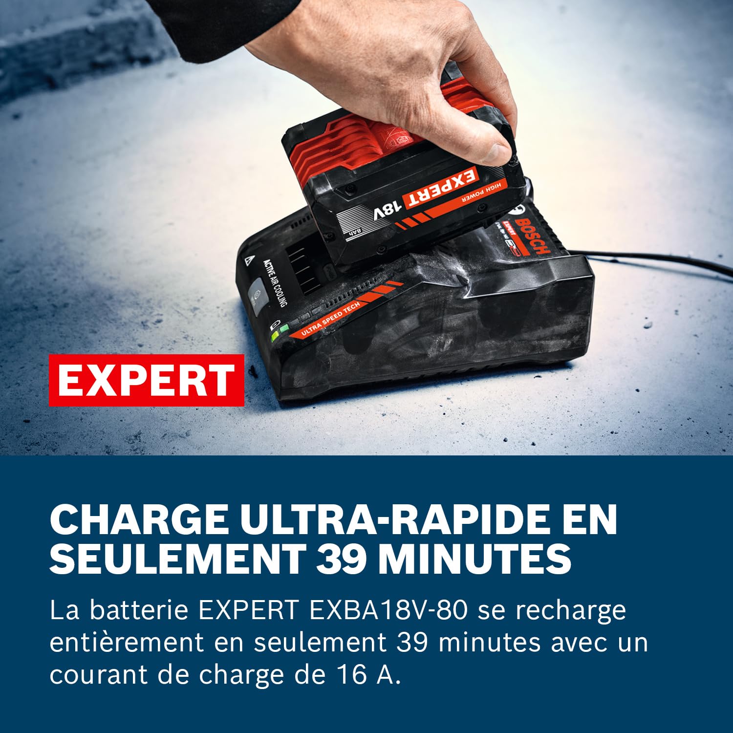 Chargeur parallèle Ultra-Rapide Mobile Bosch Expert 18V System EXAL18V2-160