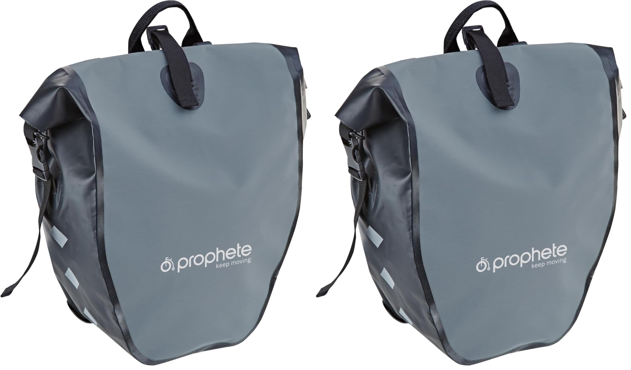 Prophete Seitenpacktasche | Fahrradtasche | grau | Volumen: 20 Liter