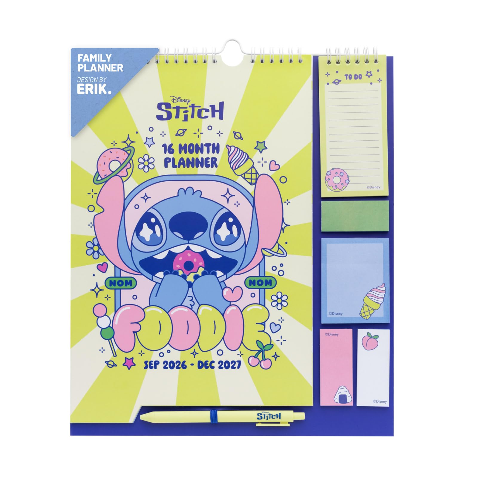 Grupo Erik Disney Stitch 2027 Wall Planner, Family Planner Calendar 2027