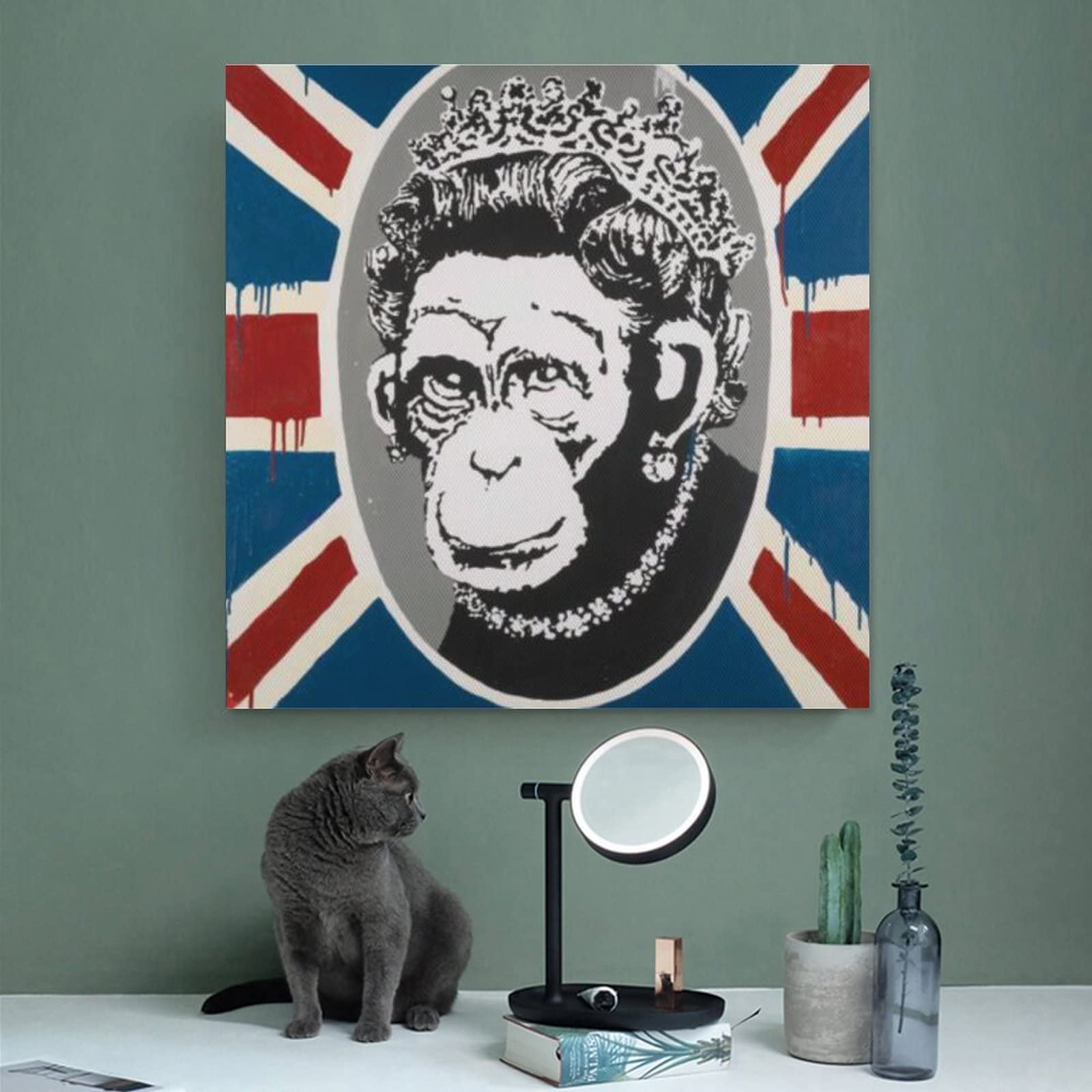 Banksy Monkey - M (Banksy)「Monkey – QUEEN バンクシー Queen MONKEY