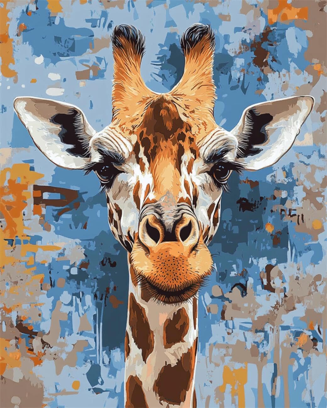 AxiangziK DIY Cross Stitch Kit Cartoon Giraffe 11CT 60x80cm