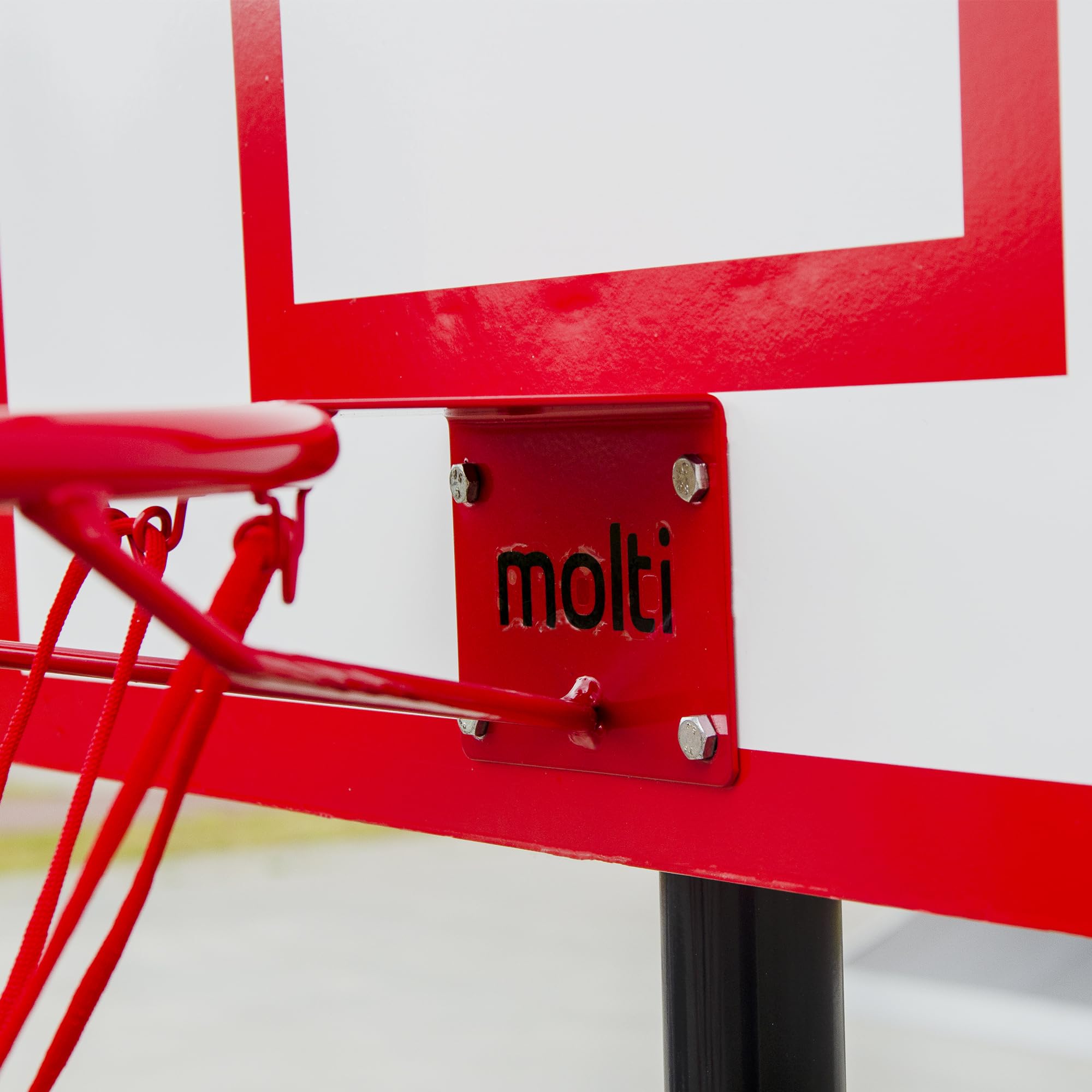 molti Basketballkorb Ø45 cm / 37cm HangRing Basketball Basketballring mit Netz und Befestigungsschrauben Outdoor + 4 Befestigungsschrauben