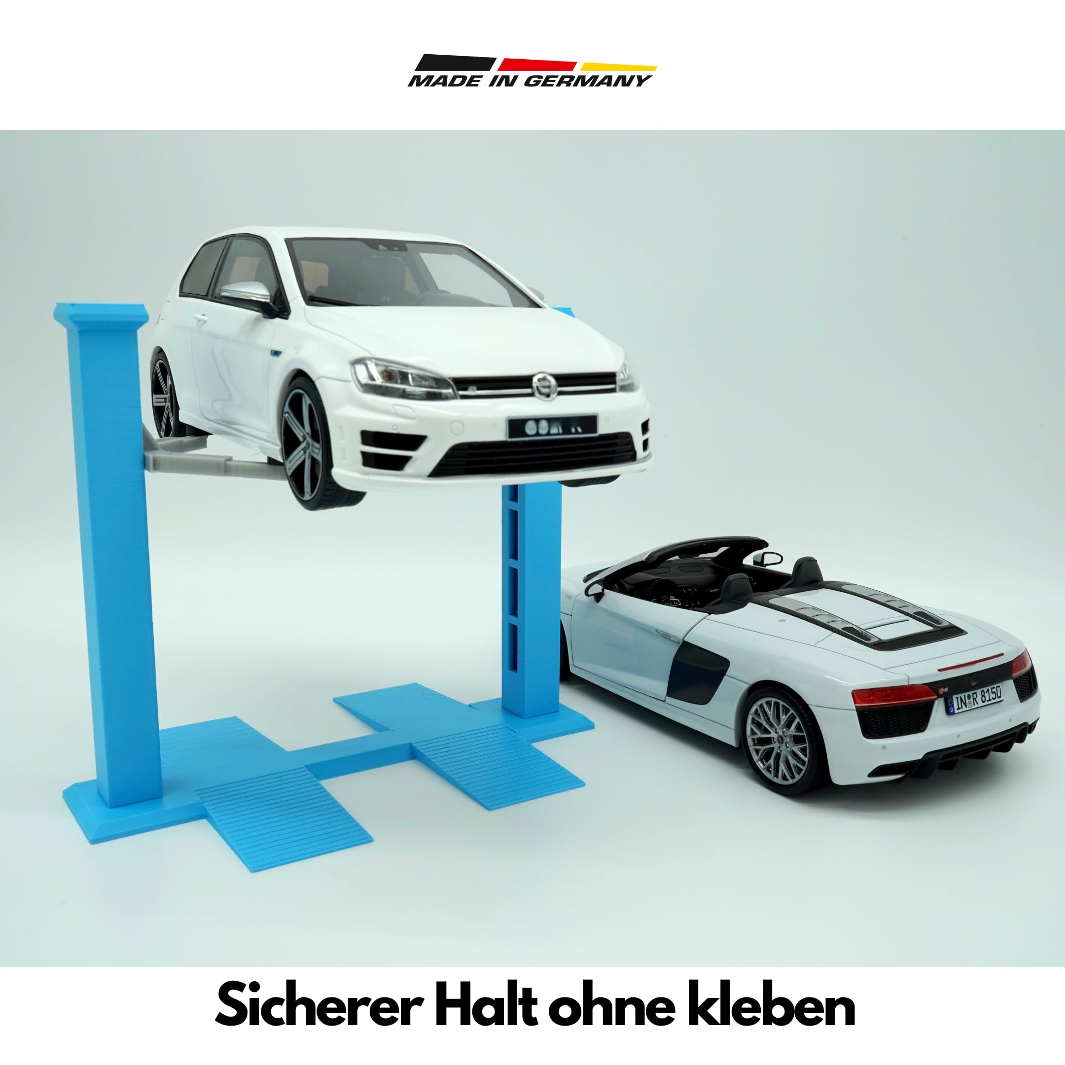Pont élévateur pour véhicule 1:18 comme kit de construction de voiture modélisme diorama modèle vitrine pour scènes de voiture personnalisées, collections d'affichage et cadeau pour les amateurs
