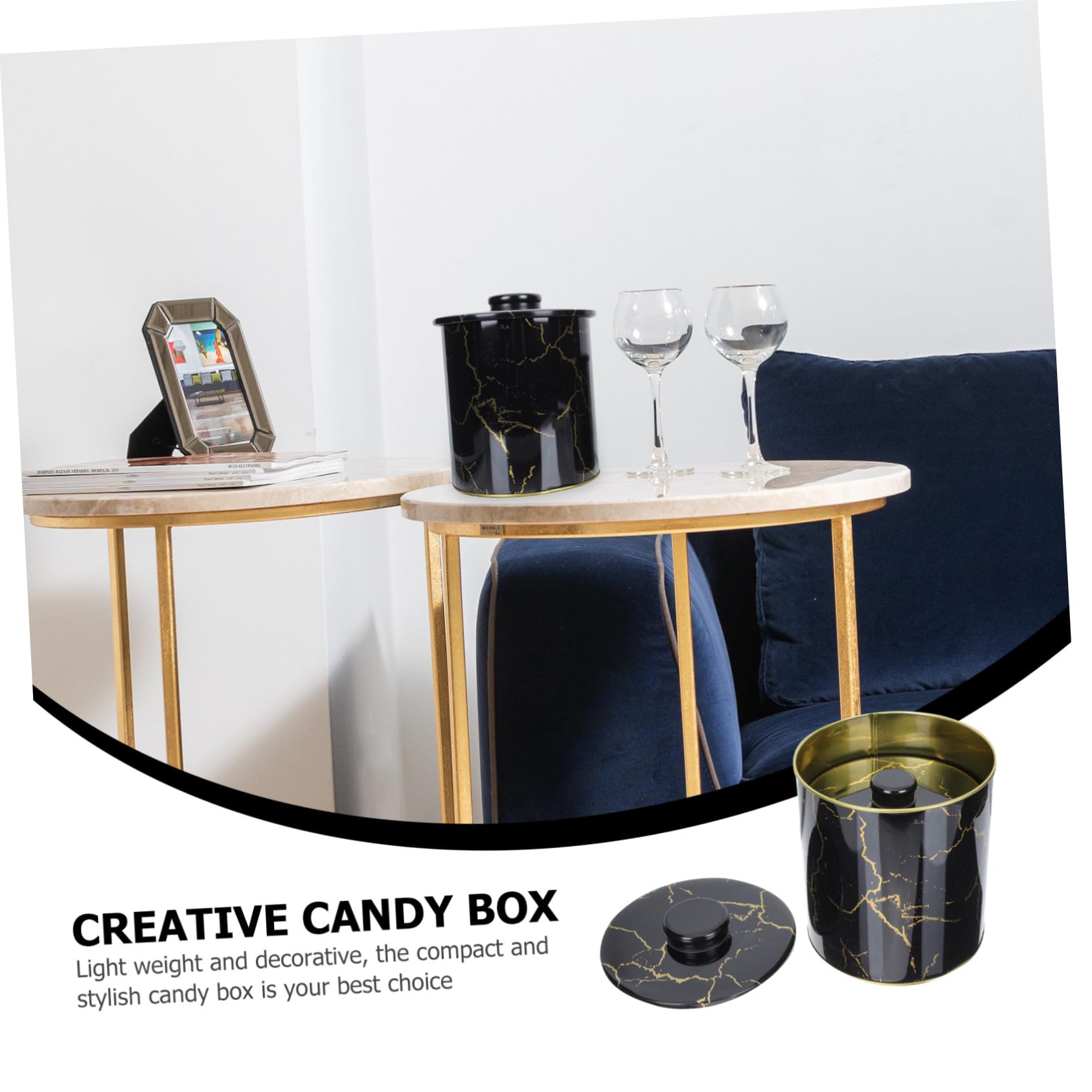 Gatuida Contenitori Decorativi Leggeri Coperchio e Decorare la Casa Stile Nordico Set 2 Pezzi Barattoli per Biscotti in Latta per Conservare Dolci Durante le Feste