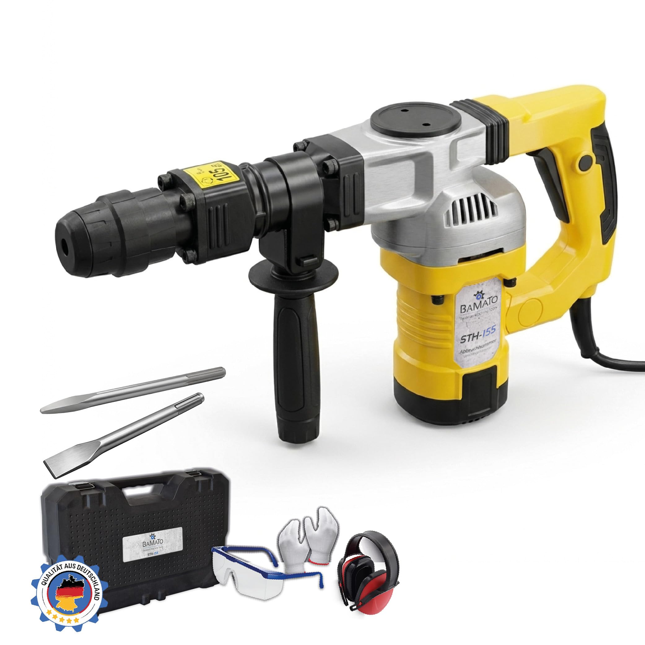 BAMATO STH-155 Abbruchhammer SDS MAX mit 7-tlg. Zubehörset