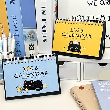 2026 Flipped Standing Desk Calendar, Monthly Desktop Organizers Daily Schedule Planner Home Decorations Calendar Pocket Sized Desk Planner