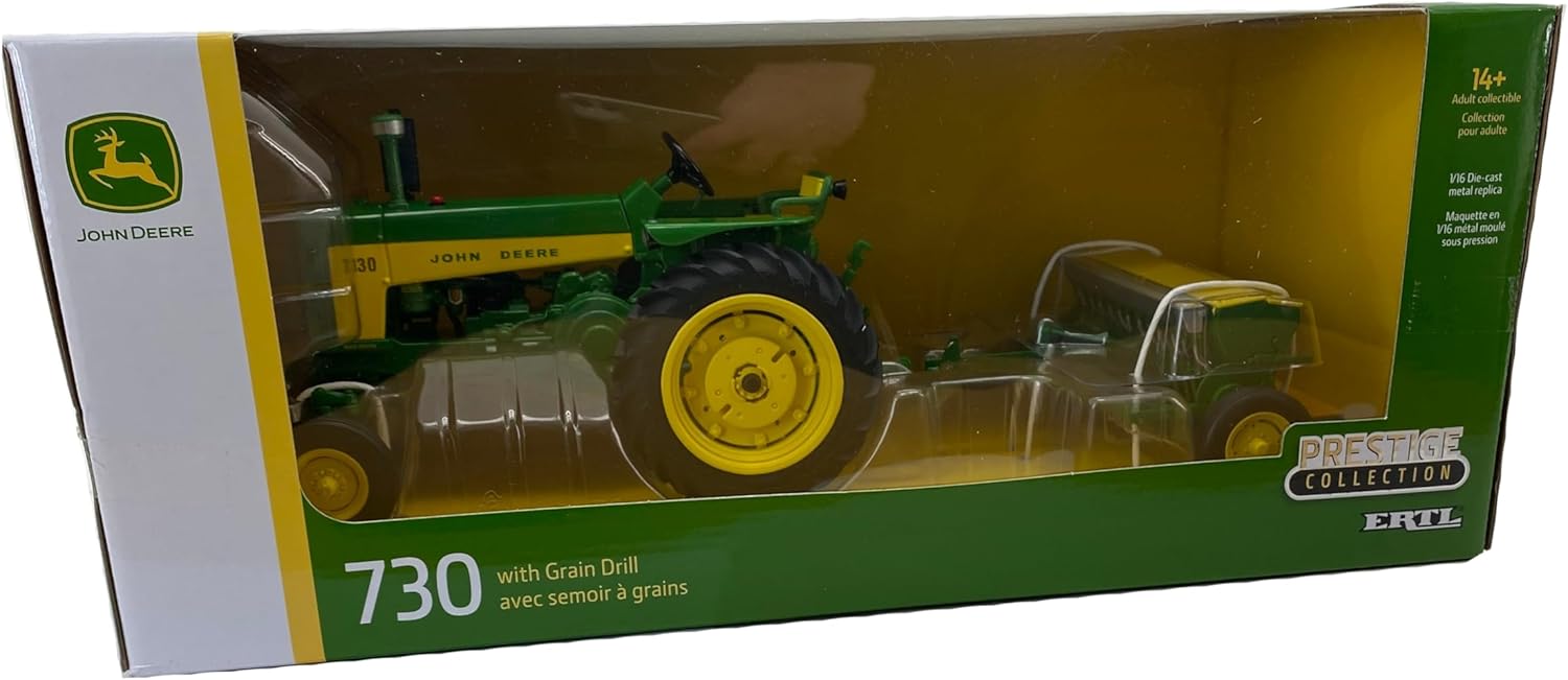 John Deere 1/16 730 With Grain Drill Prestige Collection - LP77315