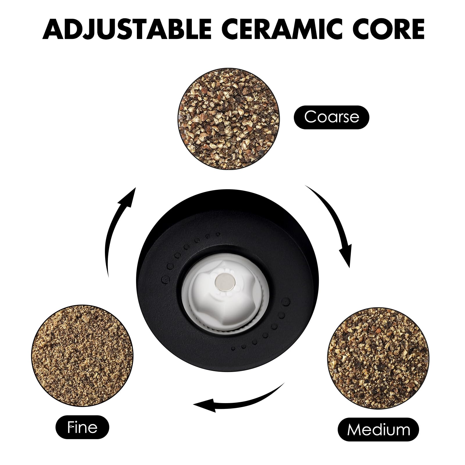 Set Macina Sale E Pepe In Acciaio Dorato - Macinini Regolabili Con Vetro, 160ml - Foto 9