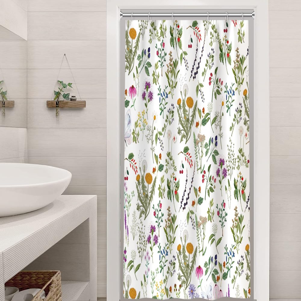 Green Leaves Stall Shower Curtain - Image 3