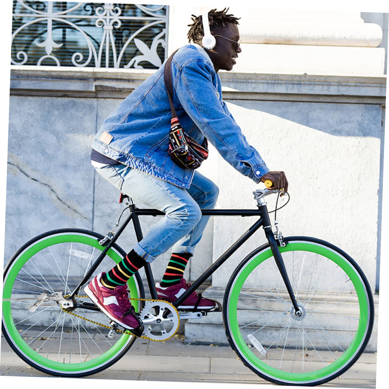 Béquille de Vélo 20 Pouces Double Support en Fer Argenté