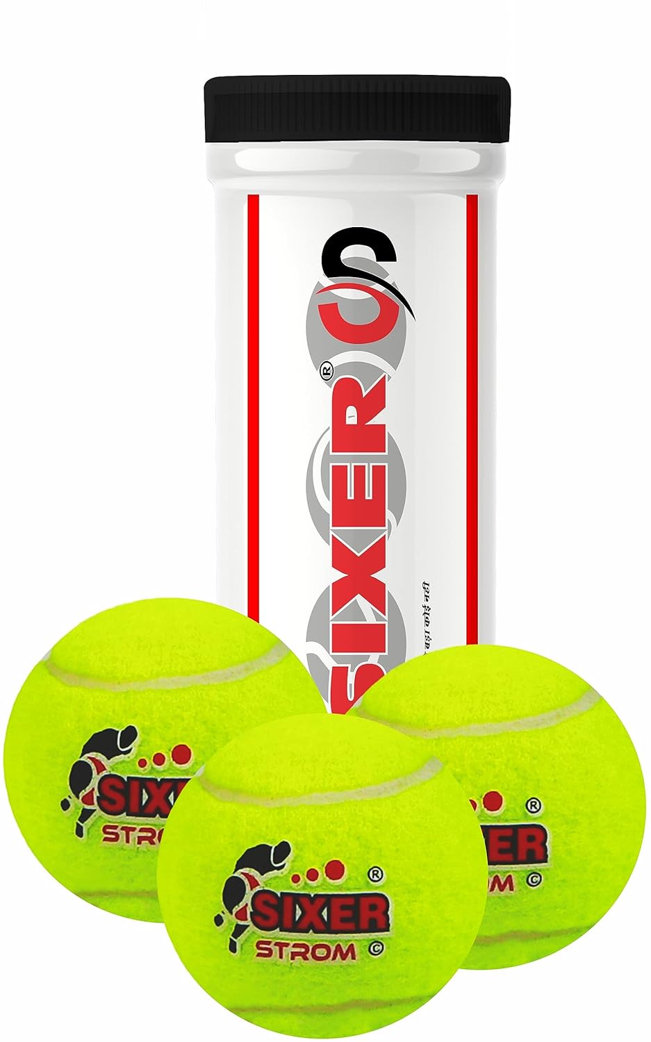SIXER Strom Tennis Ball Cricket Tennis Ball Light Weight Tennis Ball for Cricket Tournament