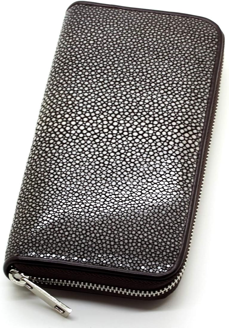 極細繊維クロス [レヴェッタ] エイ革 長財布 ブラウン 茶色 ラウンド