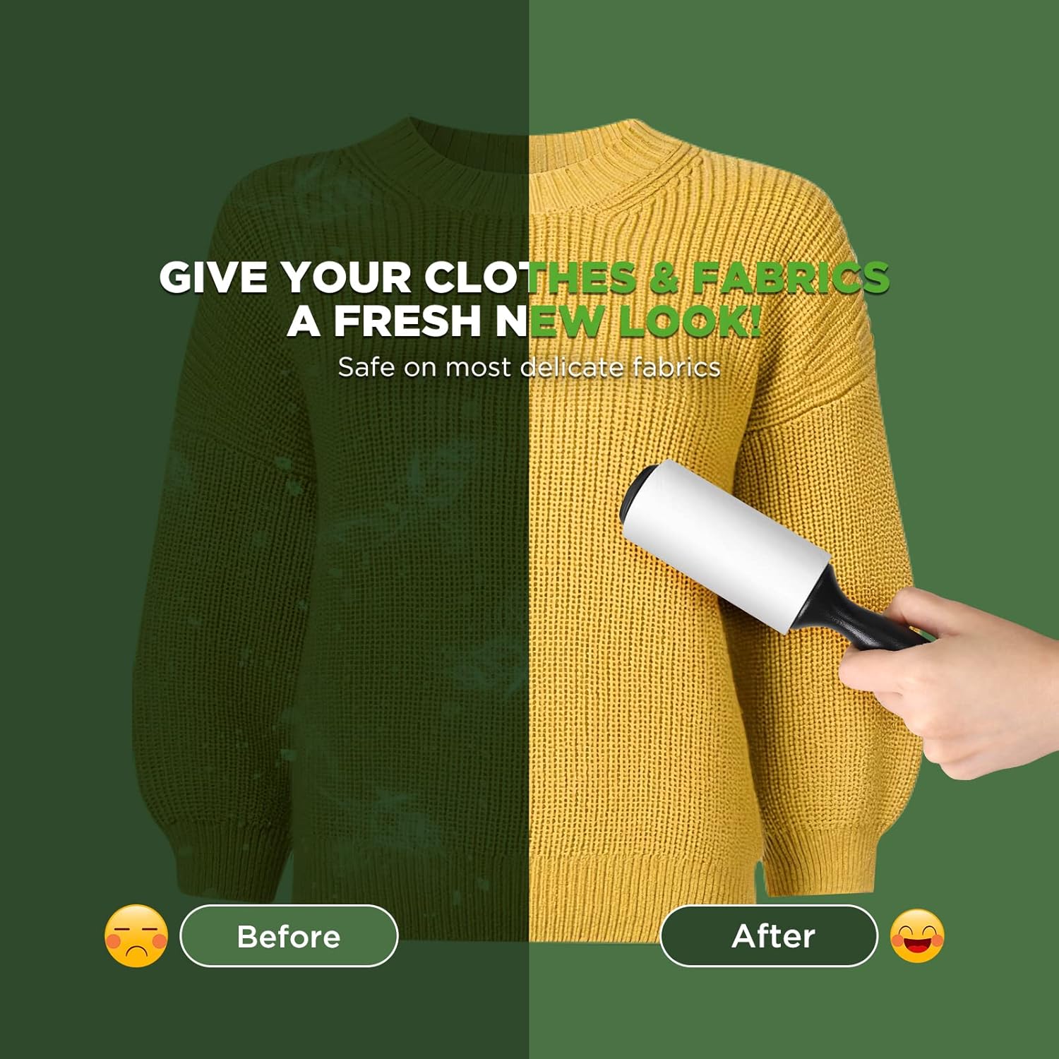 Degbit Extra Sticky Lint Rollers, Mega Value Set [300 Sheets/5 Refills] with 2 Upgraded Handles, Portable Lint Roller for Pet Hair Removal, Clothes, Carpet, Couch, Furniture, Dog Cat Lint Remover : Health & Household