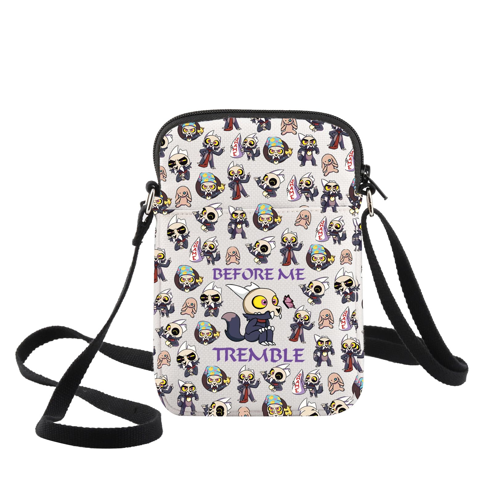 WZMPA Owl Lover Crossbody Bag Owl Fans Gifts Tremble Before Me King Shoulder Bag For Movie Fans