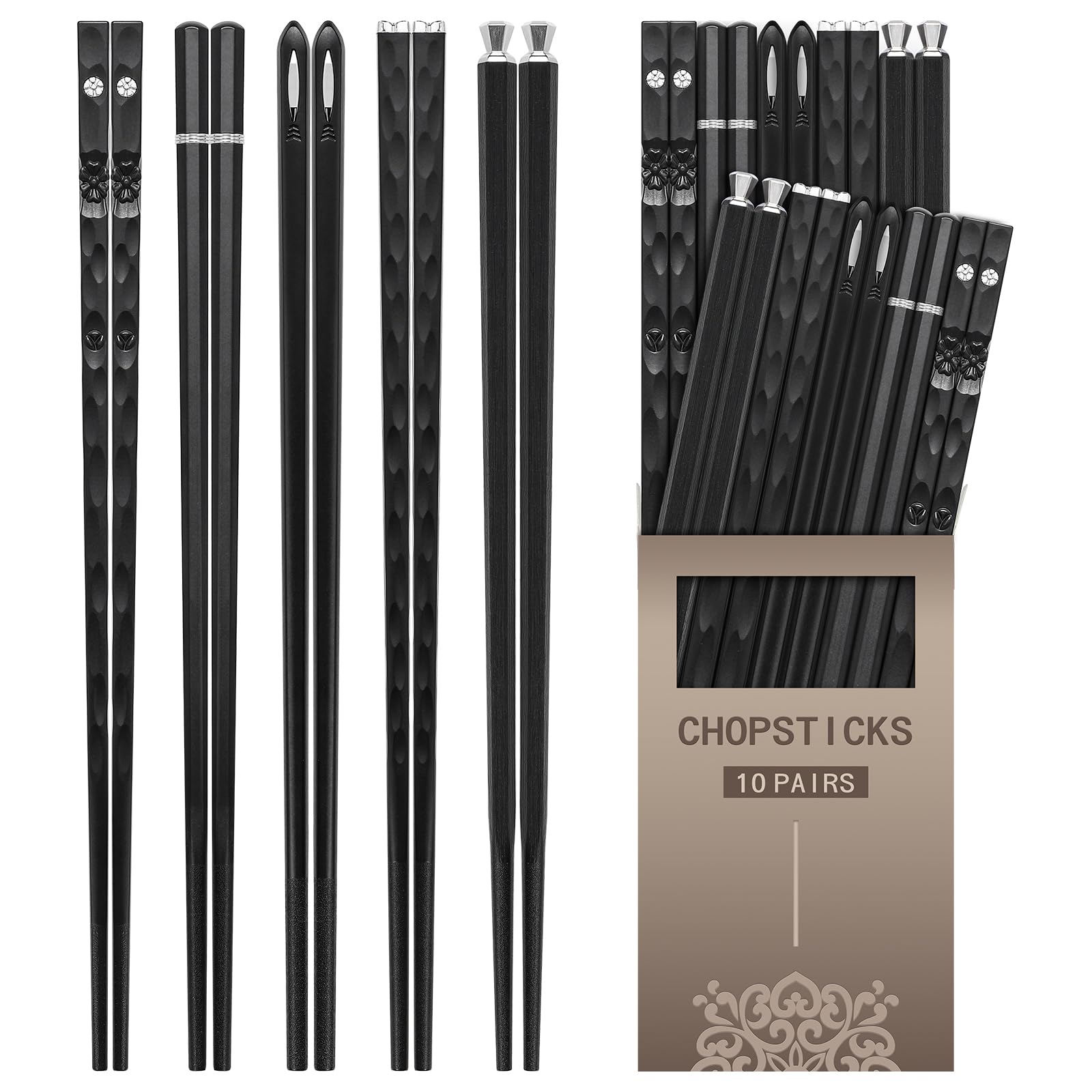 HIWARE Fiberglass Chopsticks - Dishwasher Safe -12