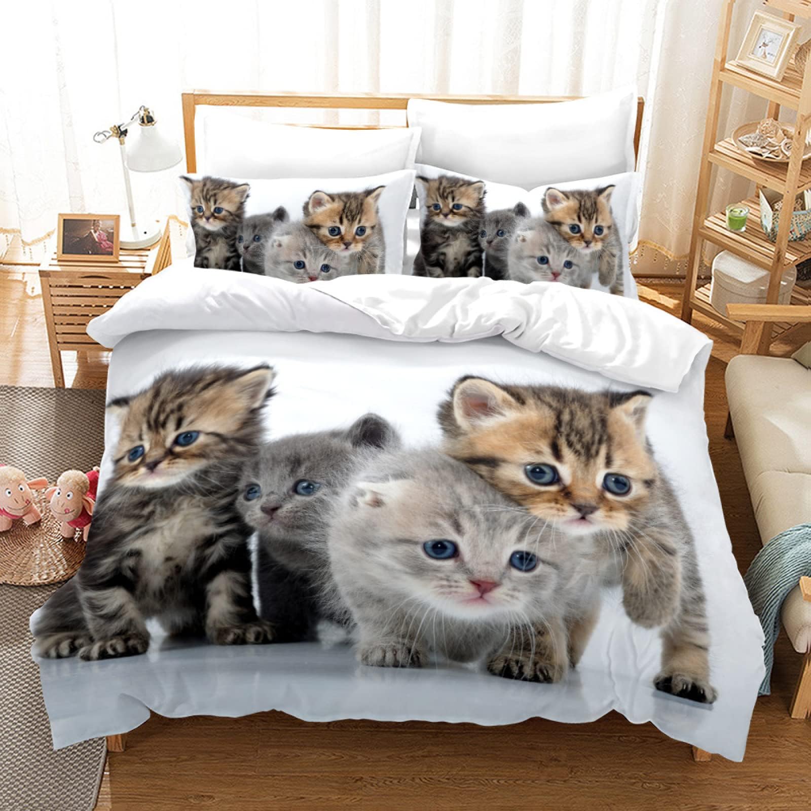 Hamster Bettwäsche 135x200 - Niedliches 3D Design Mit Reißverschluss