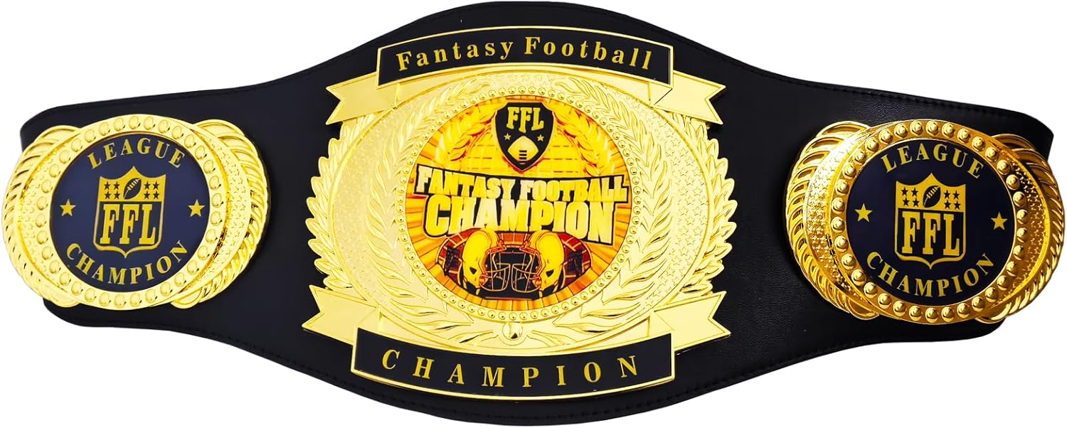 Fantasy Football Belt Adult Fantasy Football Championship Belt - First Place Winner Award for Fantasy Football League