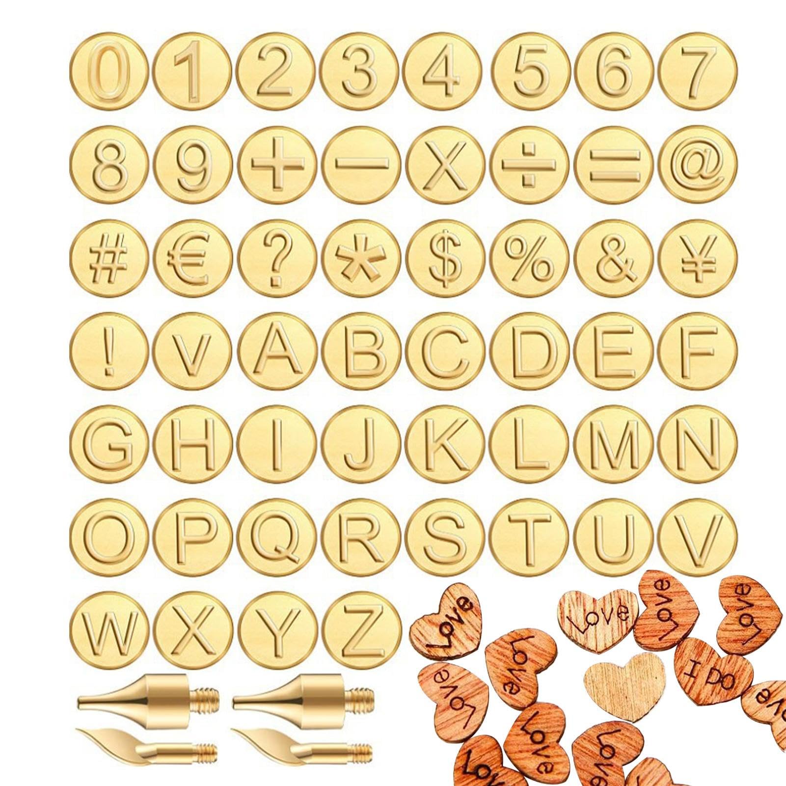Stampo in Rame con Lettere, Set per Intaglio del Legno,Kit per Intaglio Artigianale del Legno Fai da Te | Kit per stampaggio Metalli per Creare Regali Unici e Aggiungere Fascino alle tue