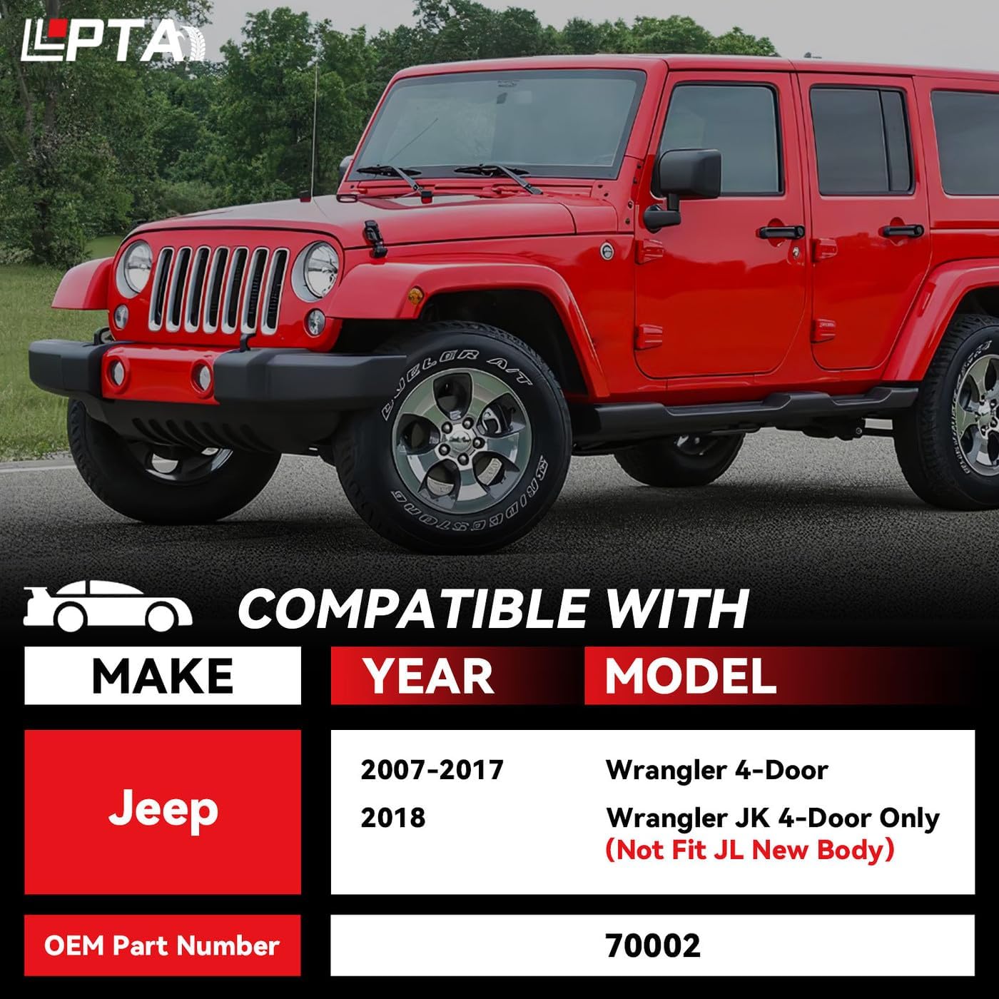 8pcs gold Door Hinge Bushing Liners and 1pc Removal Tool Compatible with 2007-2017 Wrangler 2018 Wrangler JK Replaces 70002 (4 Door)