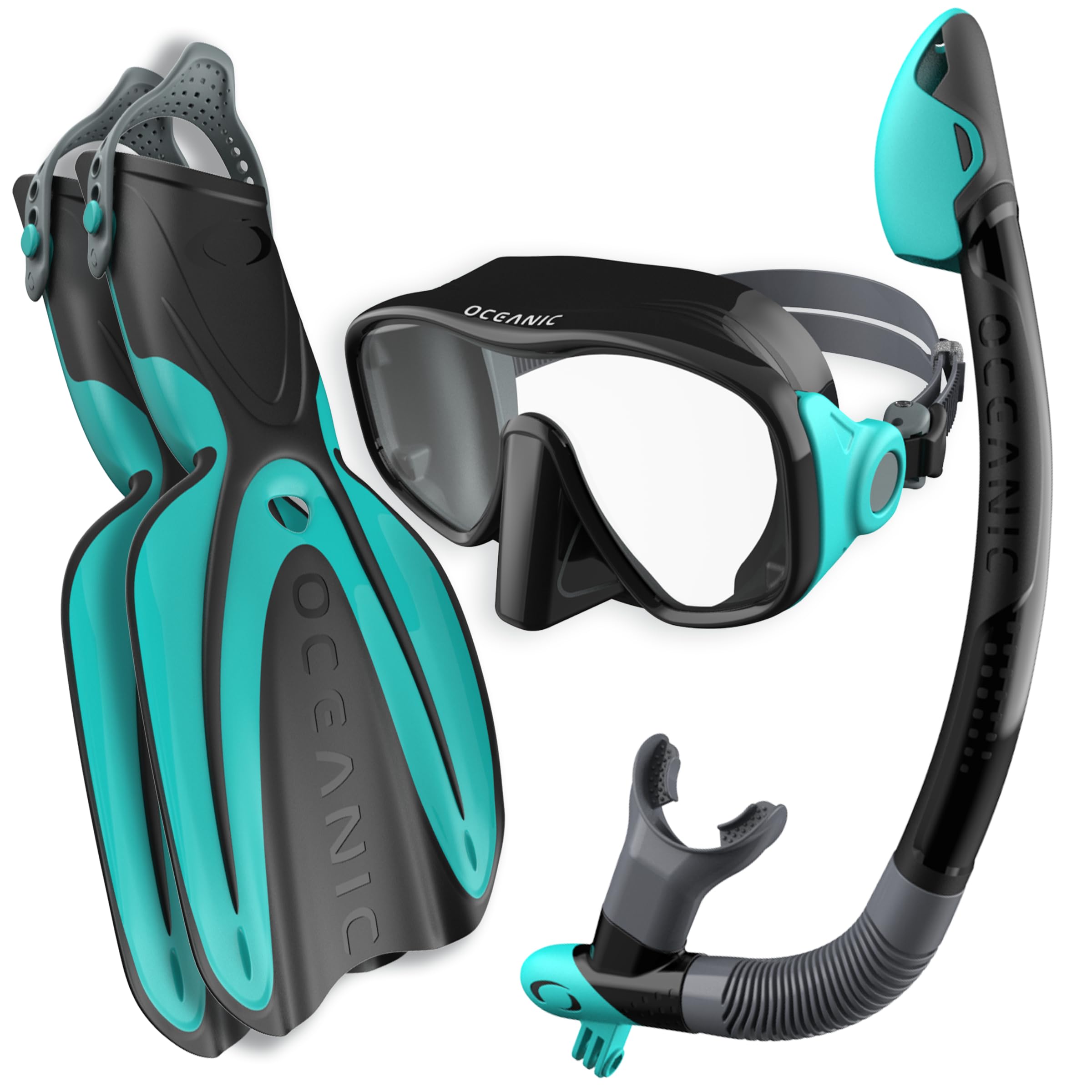 Oceanic Pro-01 - Set da snorkeling per adulti, LG/XL, colore: verde acqua