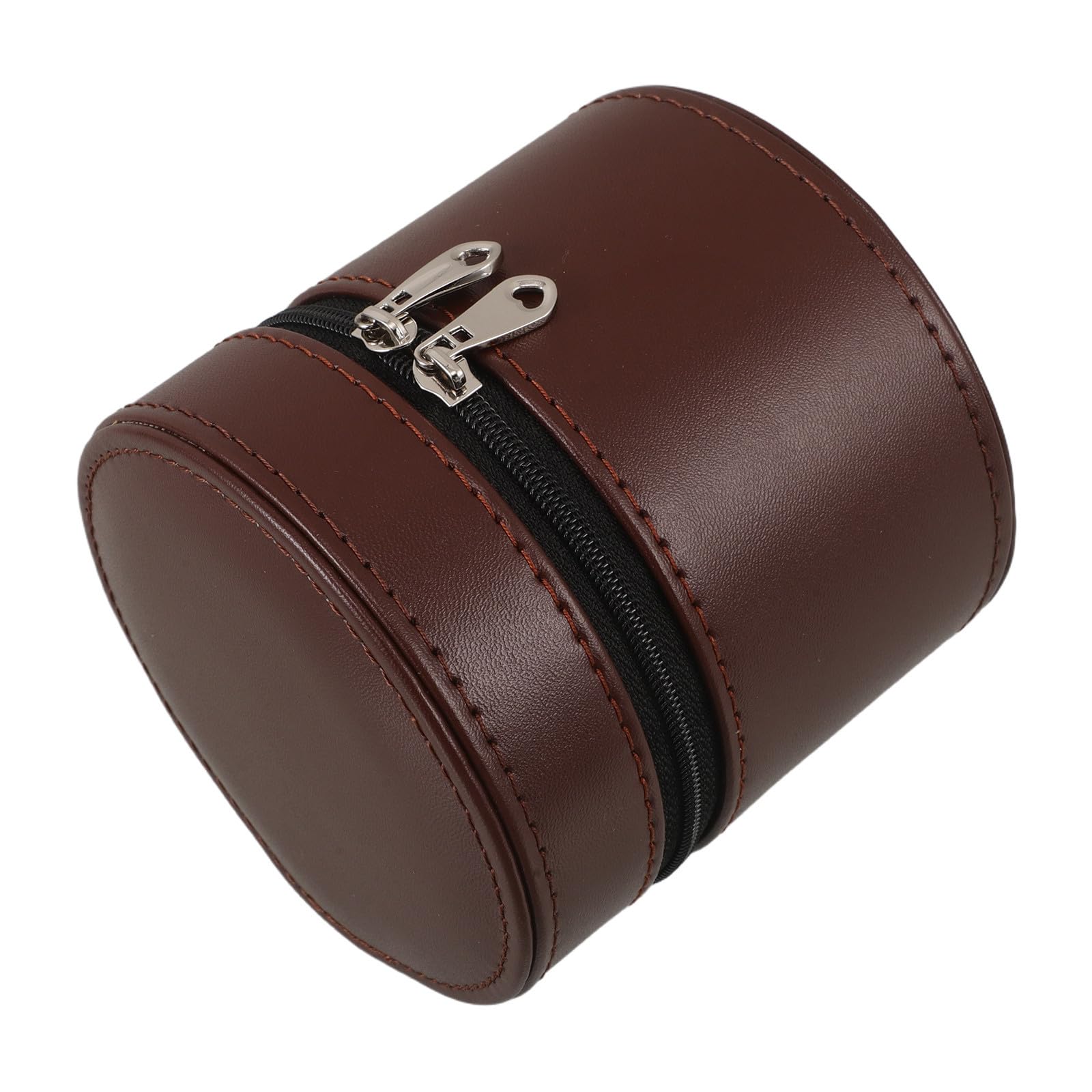 Estuche para reloj de viaje Lurrose con almohadilla desmontable de PU cafe para camping