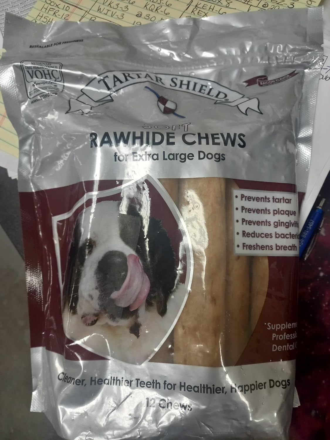 Tartar Shield Soft Rawhide Chews for Extra Large Dogs (12