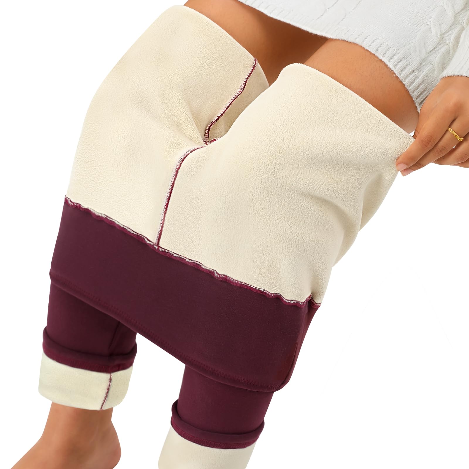 Oleda Fleece Lined Leggings Women Warm Thermal Leggings High
