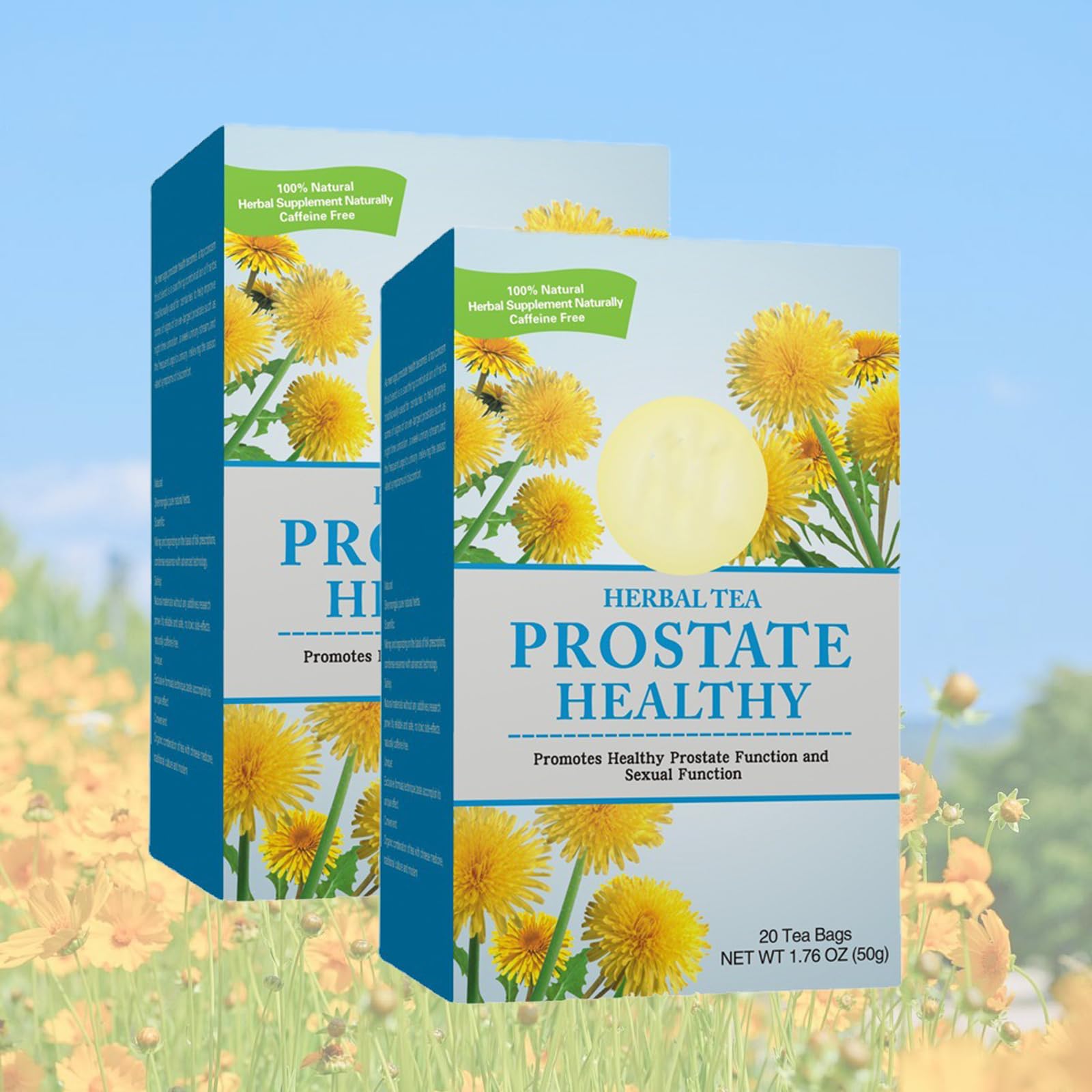 Traditional Herbal Prostate Health Tea, Traditional Healthy Organic Kidney Cleansing Tea,Chinese Herbal Kidney Cleanse Tea for Men (2PCS)