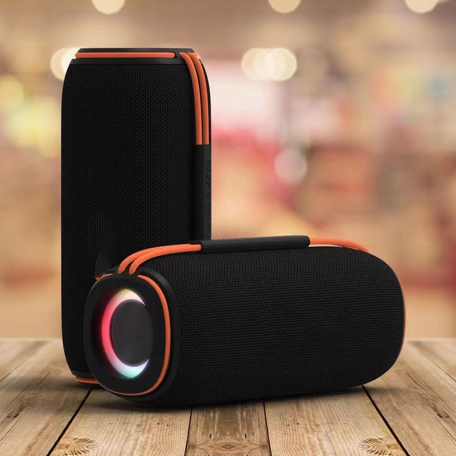 Altoparlante Bluetooth, Altoparlante Portatile Impermeabile con Bassi Profondi e Batteria da 8000 MAh, Impermeabile con Luci Colorate Subwoofer per Casa all'aperto