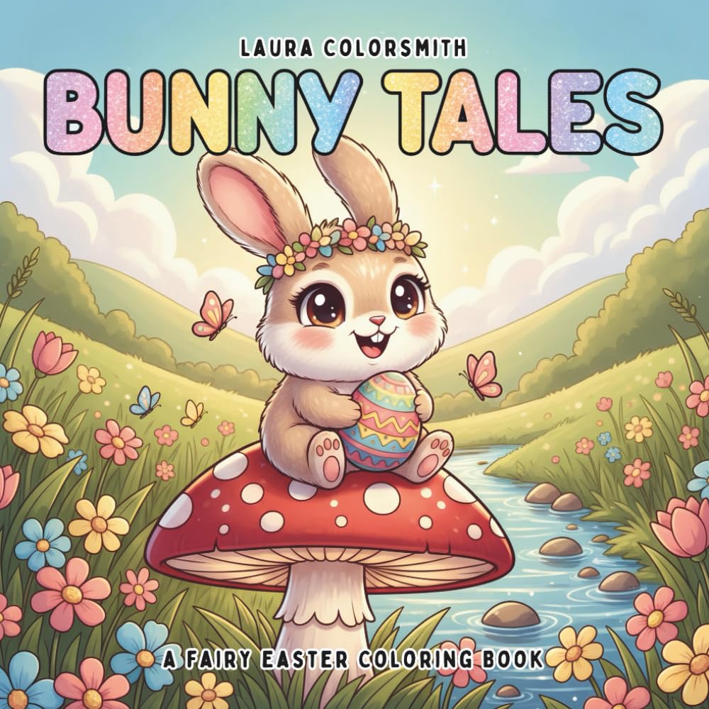 Bunny Tales – A Fairy Easter Coloring Book: A Magical Easter Coloring Book with Cute Fairy Bunnies, Enchanted Gardens, and Fun Easy Pages for Kids (Coloring Book for Easter)