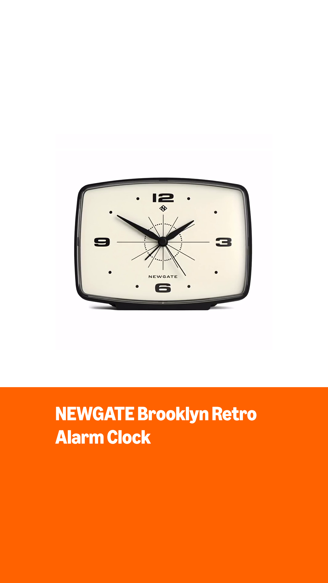 Amazon.com: NEWGATE Brooklyn Retro Alarm Clock - Rectangular Matt