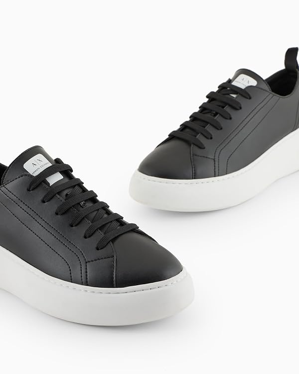 Armani Exchange Women's Chunky Platform Sneaker, Black, 7.5 by Armani Exchange - Used condition - Image 2