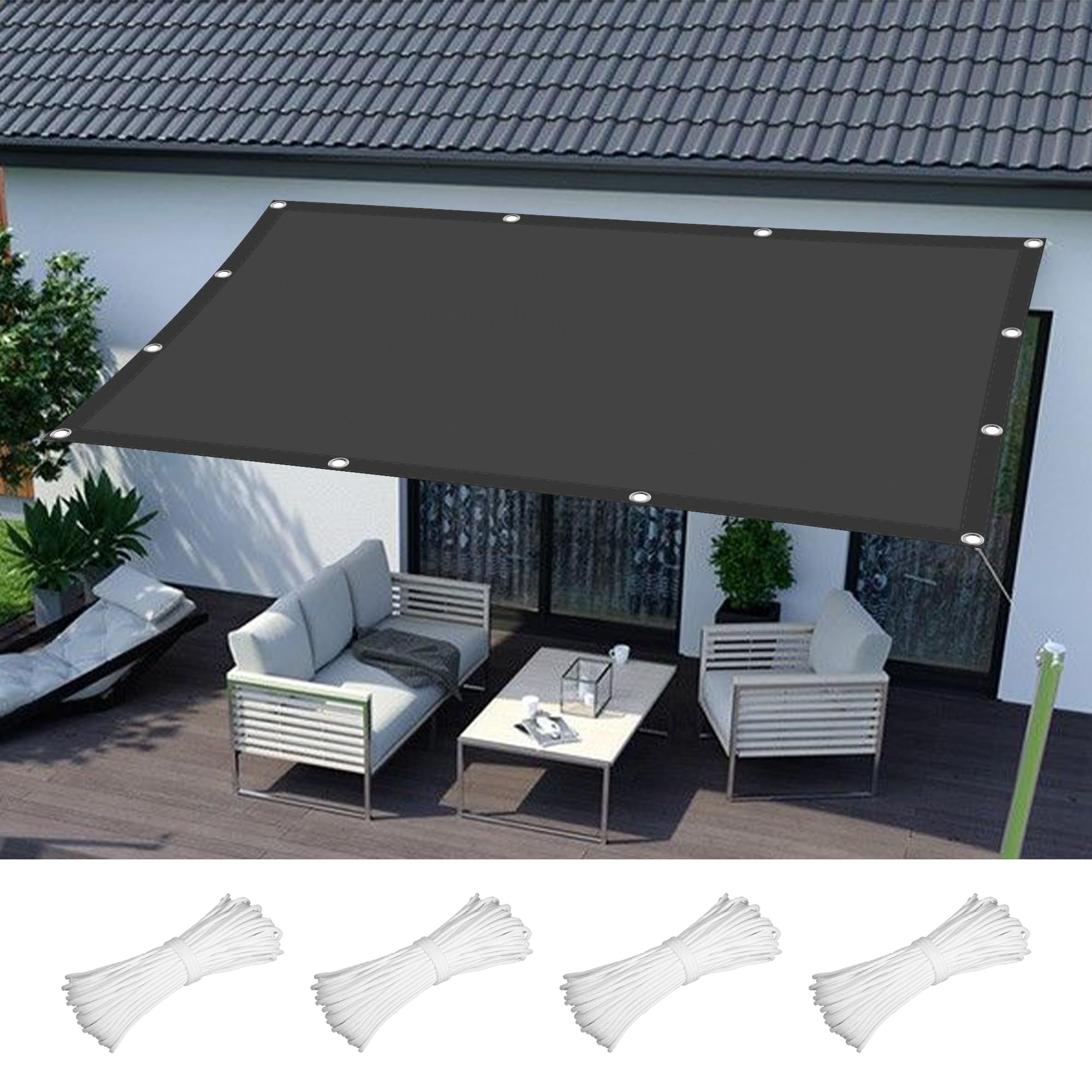 Protection solaire pour jardin : brise-vue et toile d'ombrage 1.2x5.5m