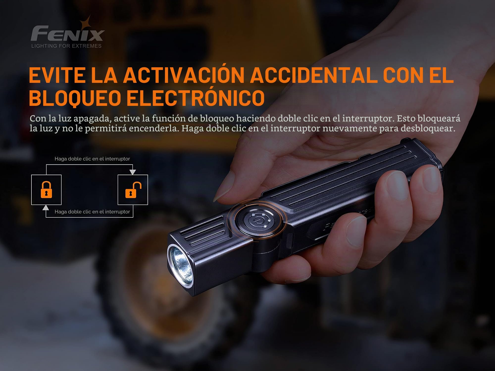 Linterna de Montañismo, Alpinismo y Trekking Marca Fenix para Unisex Adulto