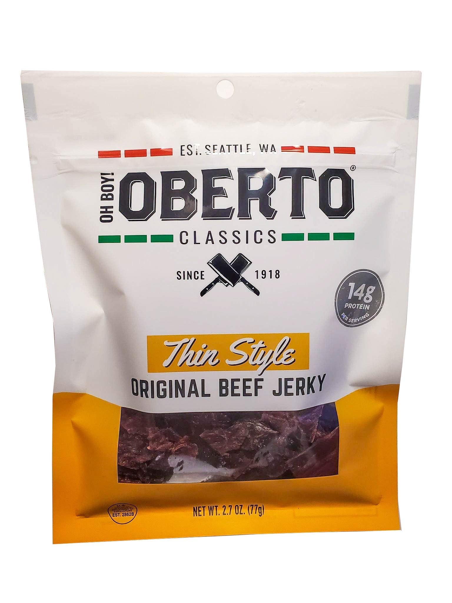 Oh Boy! Oberto Classics Thin Style Original Beef Jerky | 2.7 Ounce Per Bag (1 Pack)