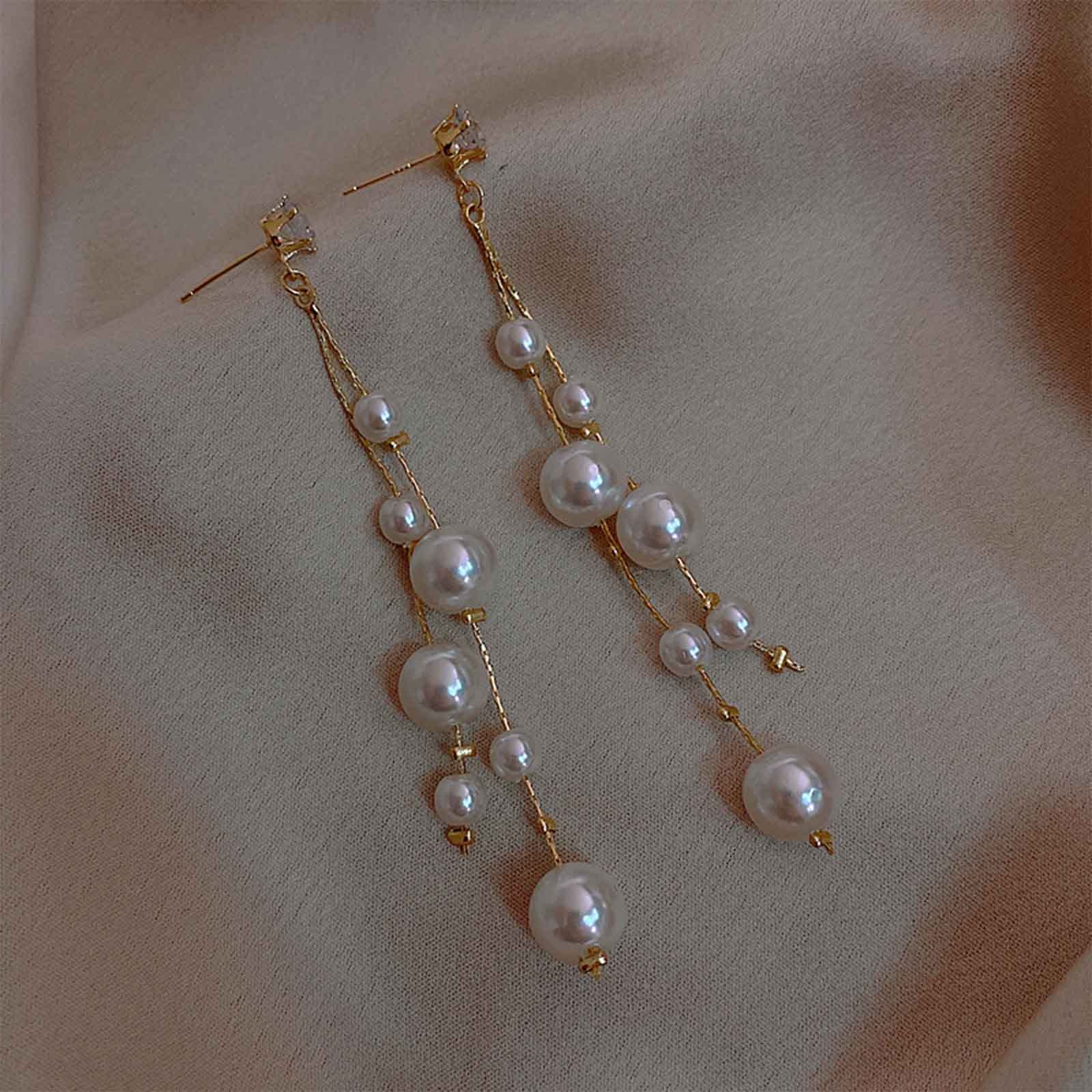Orecchini di lusso con perle pendenti a goccia | Acquisti Online su